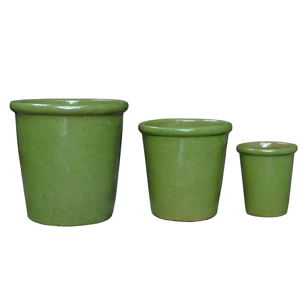 Glazed Ceramic Pot - Green 5 Glazed Ceramic Pot - Green - Image 3