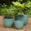 Glazed Terracotta Pot - Reef Blue -KANG Plants Shop pr2000046329