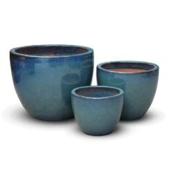 Glazed Terracotta Pot - Reef Blue 13 Glazed Terracotta Pot - Reef Blue -KANG Plants Shop pr2000046329 card6 lg