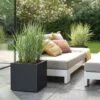 Square Planter With Wheels - Black 1 Square Planter With Wheels - Black -KANG Plants Shop pr2000046555
