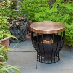 Fire Basket/table With Copper Top 15 Fire Basket/table With Copper Top -KANG Plants Shop pr2000046902 card4 lg