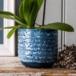 Reactive Glaze Plant Pot - Blue 7 Reactive Glaze Plant Pot - Blue -KANG Plants Shop pr2000047907 card3 lg