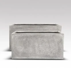 Rectangular Terrace Planter - Weathered Cement 10 Rectangular Terrace Planter - Weathered Cement -KANG Plants Shop pr2000048710 card3 lg
