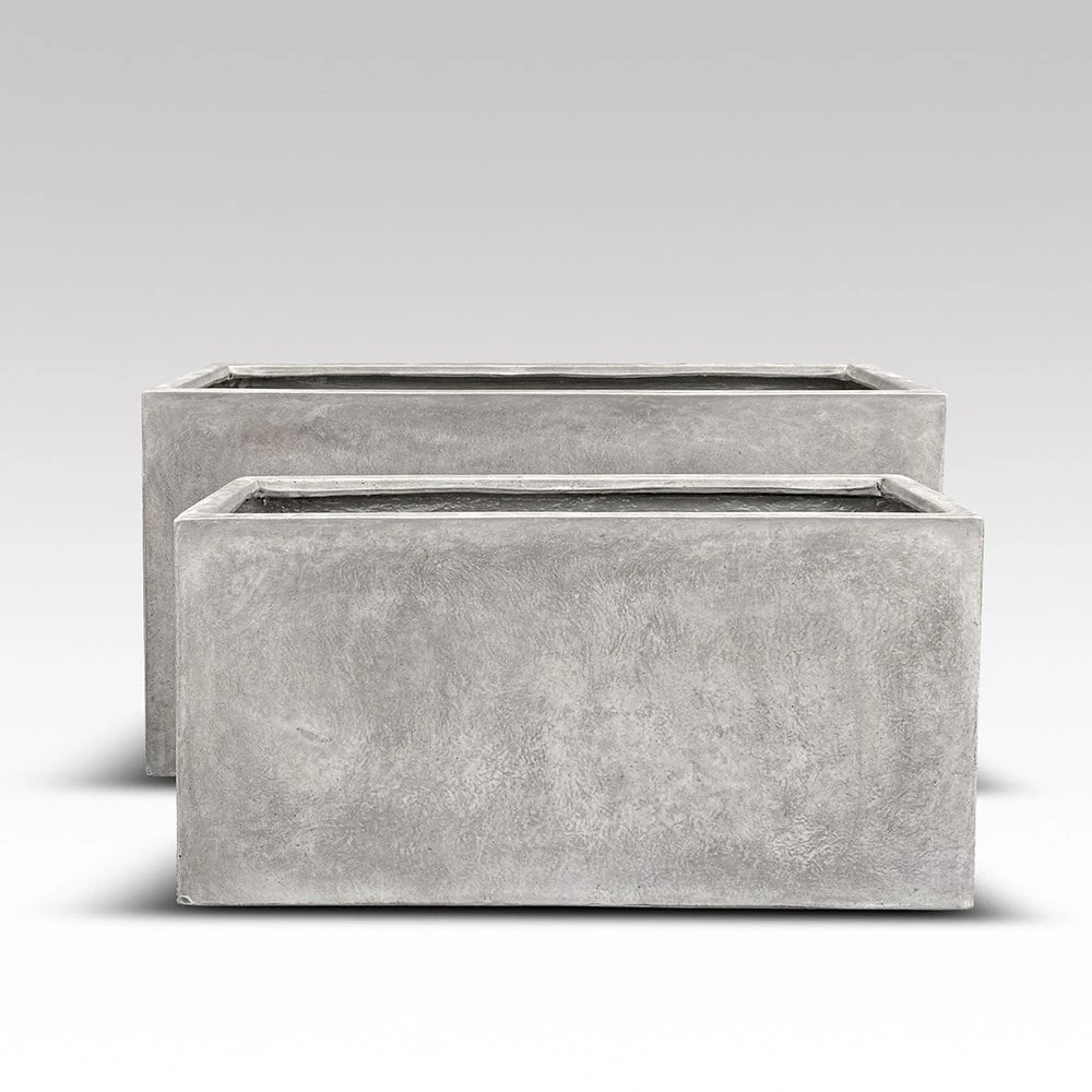 Rectangular Terrace Planter - Weathered Cement 5 Rectangular Terrace Planter - Weathered Cement - Image 3