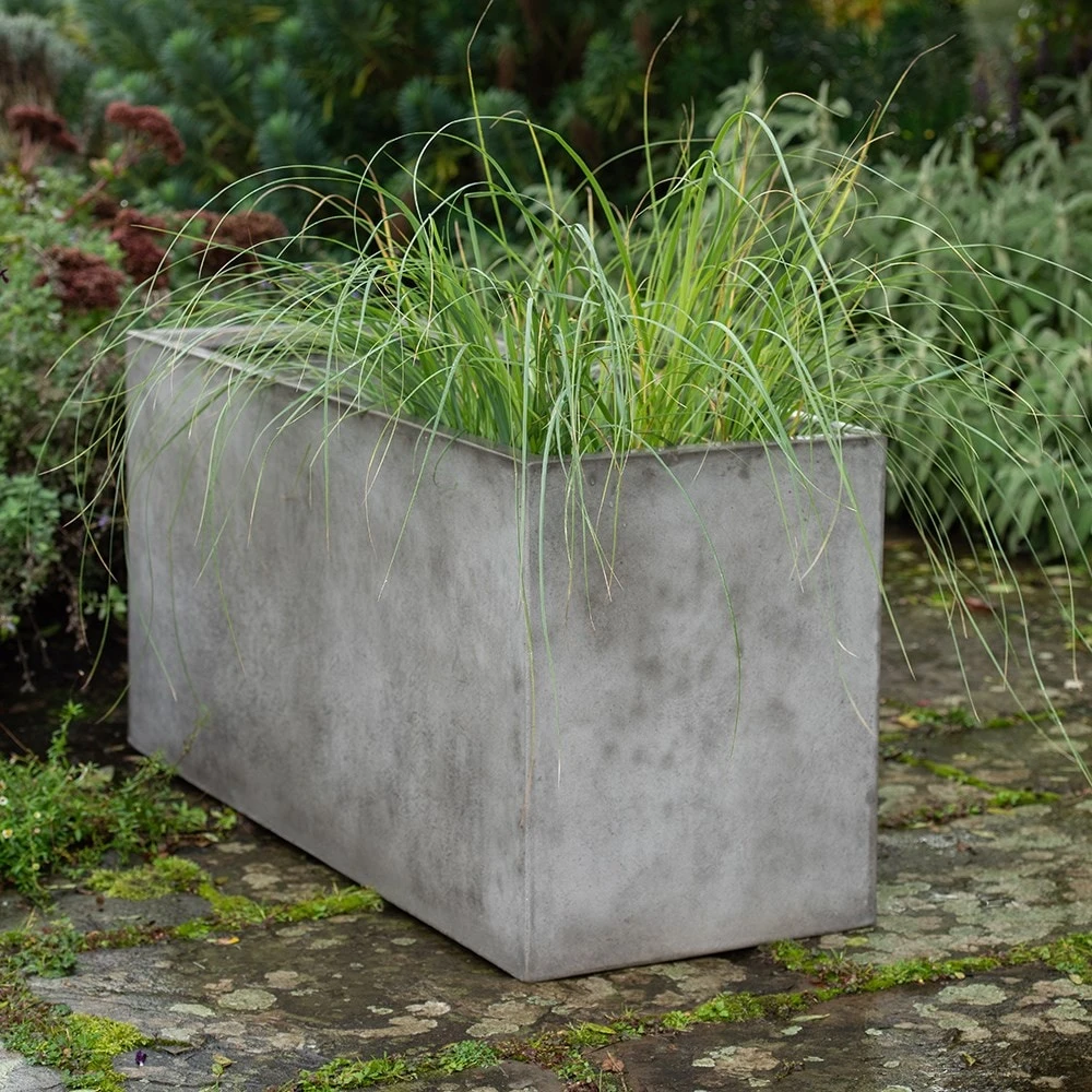 Rectangular Terrace Planter - Weathered Cement 6 Rectangular Terrace Planter - Weathered Cement - Image 4