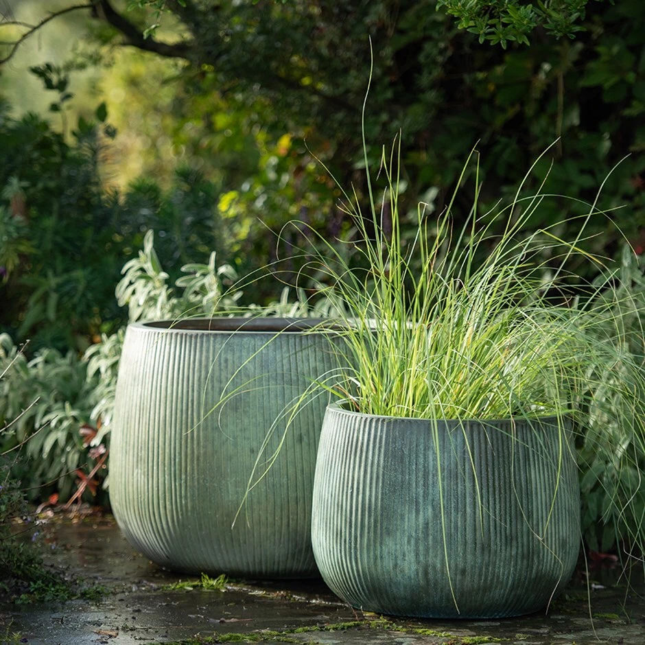Ripple Bowl Planter - Verdigris 3 Ripple Bowl Planter - Verdigris