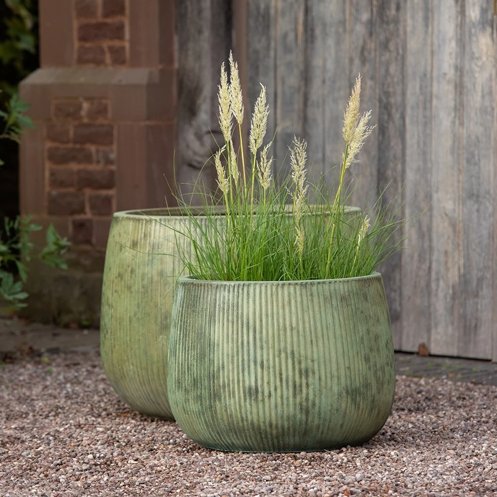 Ripple Bowl Planter - Verdigris 4 Ripple Bowl Planter - Verdigris - Image 2