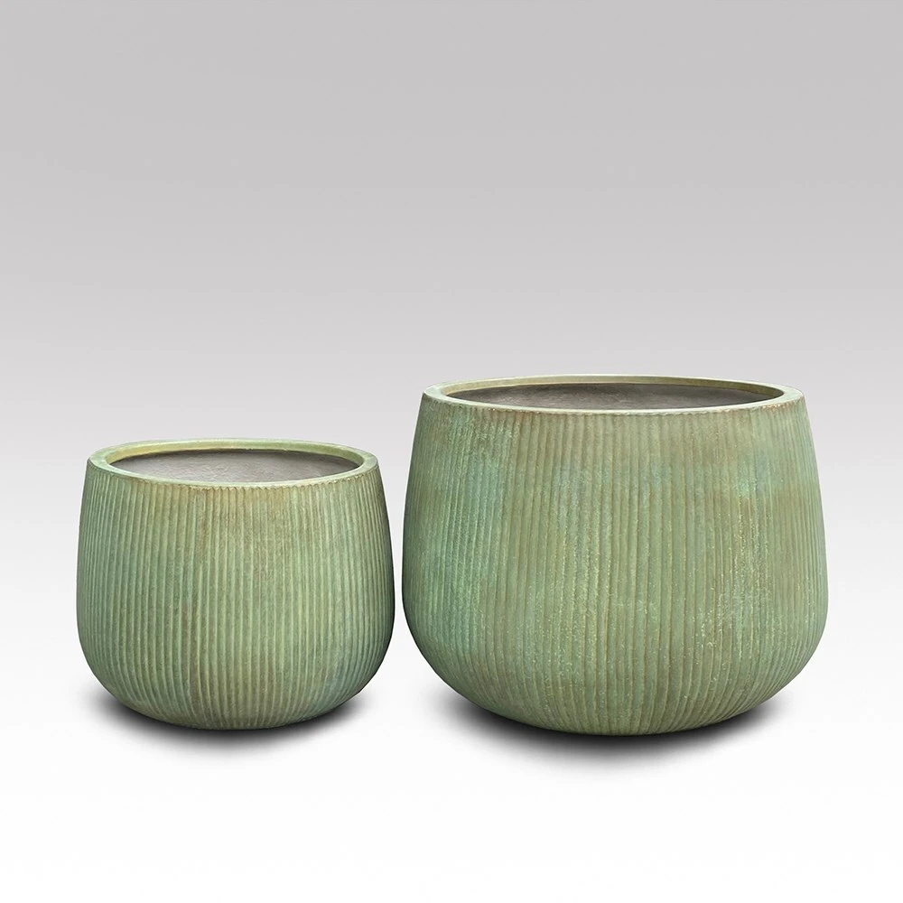 Ripple Bowl Planter - Verdigris 6 Ripple Bowl Planter - Verdigris - Image 4