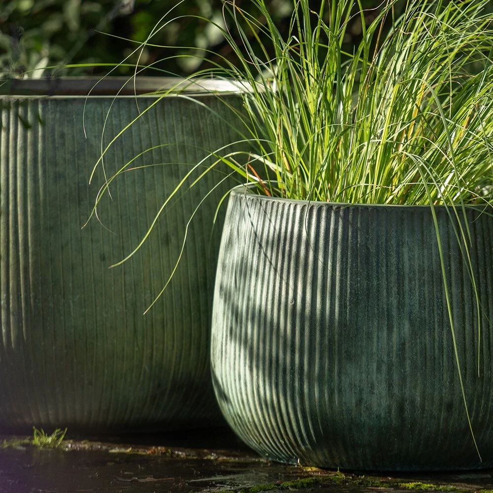 Ripple Bowl Planter - Verdigris 8 Ripple Bowl Planter - Verdigris - Image 6