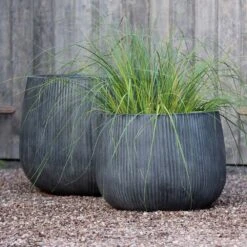 Ripple Bowl Planter - Ash Grey 12 Ripple Bowl Planter - Ash Grey -KANG Plants Shop pr2000048719 card3 lg