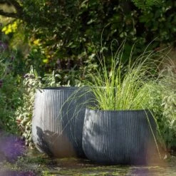 Ripple Bowl Planter - Ash Grey 16 Ripple Bowl Planter - Ash Grey -KANG Plants Shop pr2000048719 card7 lg