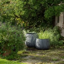 Ripple Bowl Planter - Ash Grey 17 Ripple Bowl Planter - Ash Grey -KANG Plants Shop pr2000048719 card8 lg