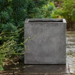 Square Terrace Planter - Weathered Cement -KANG Plants Shop pr2000048722 card3 lg