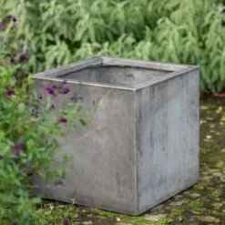 Square Terrace Planter - Weathered Cement -KANG Plants Shop pr2000048722 card9 lg