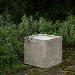 Square Terrace Planter - Weathered Cream -KANG Plants Shop pr2000048723 card7 lg