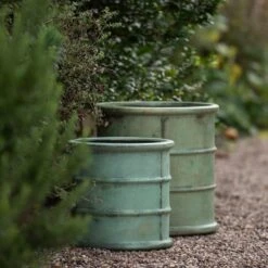 Greenwich Barrel Planter - Verdigris 14 Greenwich Barrel Planter - Verdigris -KANG Plants Shop pr2000048731 card3 lg