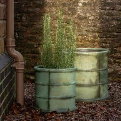 Greenwich Barrel Planter - Verdigris 19 Greenwich Barrel Planter - Verdigris -KANG Plants Shop pr2000048731 card8 lg