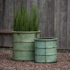 Greenwich Barrel Planter - Verdigris 20 Greenwich Barrel Planter - Verdigris -KANG Plants Shop pr2000048731 card9 lg