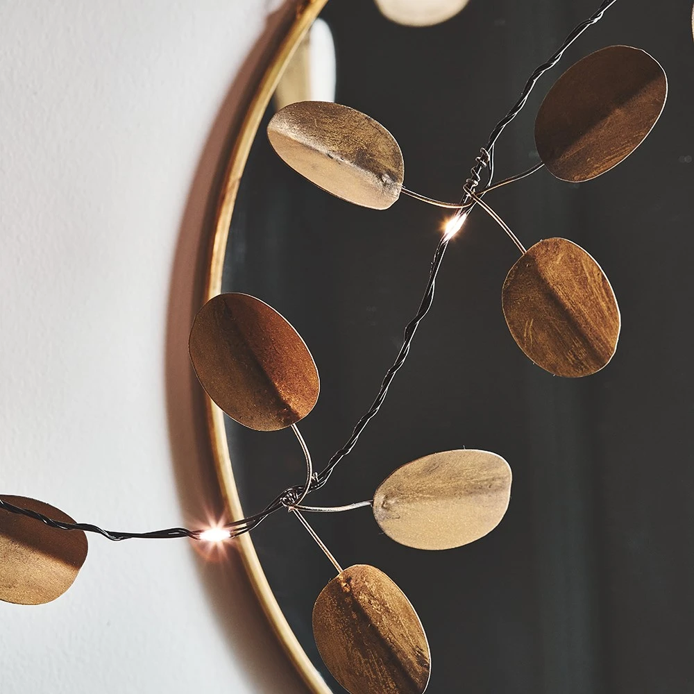 Gold Eucalyptus Indoor/outdoor Battery Lights 4 Gold Eucalyptus Indoor/outdoor Battery Lights - Image 2